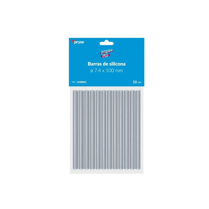 Pack 12 Barras Silicona 7.4ø x 100 mm Transparente