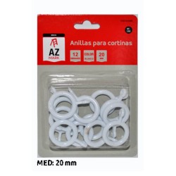 ANILLA 20mm - BLISTER DE 12unidades  BLANCA